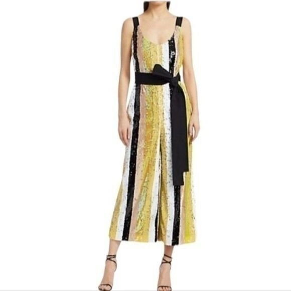 Nwt STAUD puli jumpsuit sequin striped multicolor - Picture 5 of 16
